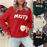 Women Crew Neck Sweater Loose PulloverNew Year Trendy Christmas Sweater brandscluster