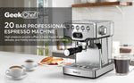 Geek Chef Espresso Machine, 20 Bar Espresso Machine With Milk Frother For Latte, Cappuccino, Macchiato, For Home Espresso Maker, 1.8L Water Tank, Stainless Steel, 4.2 ⭐⭐⭐⭐⭐” 345 ratings - brandscluster
