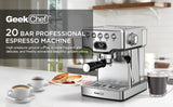 Geek Chef Espresso Machine, 20 Bar Espresso Machine With Milk Frother For Latte, Cappuccino, Macchiato, For Home Espresso Maker, 1.8L Water Tank, Stainless Steel, 4.2 ⭐⭐⭐⭐⭐” 345 ratings - brandscluster