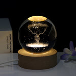 Creative 3D Laser Carved Crystal Ball Bedroom Small Night Lamp 4.2 ⭐⭐⭐⭐⭐” 300 ratings - brandscluster