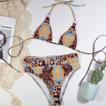 Printed halter bikini null