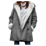 Winter Button Coat Fashion Warm Hooded Jacket With Pockets Women's Clothing brandscluster