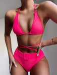 Printed halter bikini null