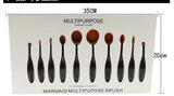 High Quality Cosmetic Brush Set With 10 Toothbrushes brandscluster
