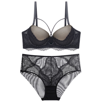 French Lace Splicing Hollow-out Sexy Bra Suit 4.2 ⭐⭐⭐⭐⭐” 200 ratings - brandscluster