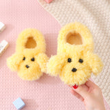 Children'S Cotton Slippers  Girls' Indoor Home Shoes  Cute Teddy Dog Fur Slippers  Children'S Baby Slippers brandscluster