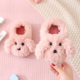 Children'S Cotton Slippers  Girls' Indoor Home Shoes  Cute Teddy Dog Fur Slippers  Children'S Baby Slippers brandscluster