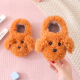 Children'S Cotton Slippers  Girls' Indoor Home Shoes  Cute Teddy Dog Fur Slippers  Children'S Baby Slippers brandscluster