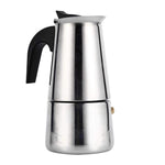 Straight Cylinder Mocha Pot Stainless Steel Italian Coffee Pot brandscluster