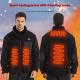 Smart Heating Coat Three-control Four-zone Electric Heating Warm Coat brandscluster
