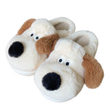 Dog Plush Toe Cap Cotton Slippers Female brandscluster