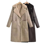 Women's Long Trench Coat Mid-length Overcoat Clothing brandscluster