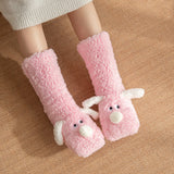 Cute Cartoon Dog Floor Socks Winter Warm Non-slip Plush Socks For Women brandscluster