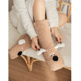 Cute Cartoon Dog Floor Socks Winter Warm Non-slip Plush Socks For Women brandscluster
