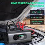 Newest 8 In 1 Portable Car Battery Starter With Air Compressor, Car  Wireless Vacuum Cleaner 150PSI Car Battery Starter 12V With Large LCD Display brandscluster