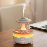 Raining Humidifier UFO Raindrop Aromatherapy Ultrasonic Water Drop Air Rain Humidifier 350ml 7 Colors LED Lamp Raindrop Aroma Diffuser brandscluster