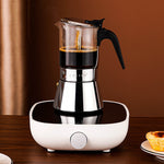 Household Convenient Glass Stainless Steel Coffee Mocha Pot 4.2 ⭐⭐⭐⭐⭐” 390 ratings - brandscluster