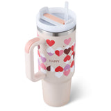 40 Oz Tumbler With Handle Straw Insulated, Stainless Steel Spill brandscluster