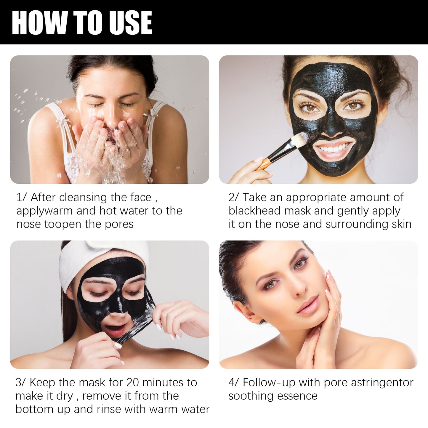 Peel Off Charcoal Deep Cleaning Facial Mask 4.2 ⭐⭐⭐⭐⭐” 200 ratings