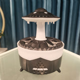 Raining Humidifier UFO Raindrop Aromatherapy Ultrasonic Water Drop Air Rain Humidifier 350ml 7 Colors LED Lamp Raindrop Aroma Diffuser brandscluster