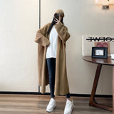 Solid Color Lazy Style Loose Mid-length Sweater Coat Women's Fashion brandscluster