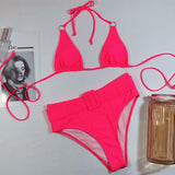 Printed halter bikini null