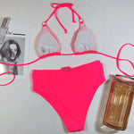 Printed halter bikini null