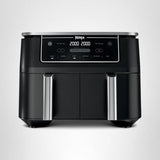 Ninja DZ401 Foodi 10 Quart 6-in-1 DualZone XL 2-Basket Air Fryer with 2 Independent Frying Baskets, Match Cook & Smart Finish to Roast, Broil, Dehydrate for Quick, Easy Family-Sized Meals, Grey brandscluster