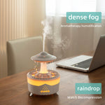 Raining Humidifier UFO Raindrop Aromatherapy Ultrasonic Water Drop Air Rain Humidifier 350ml 7 Colors LED Lamp Raindrop Aroma Diffuser brandscluster
