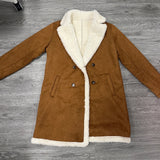 , Classic Notch Lapel Double-Breasted Jacket With Pockets And Plush Lining brandscluster