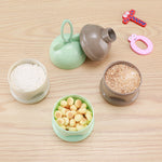 3 Layer Frog Style Portable Baby Food Storage Box Essential Cereal Cartoon Milk Powder Boxes Toddle Kids Formula Milk Container brandscluster