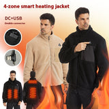 Smart Heating Coat Three-control Four-zone Electric Heating Warm Coat brandscluster