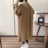 Solid Color Lazy Style Loose Mid-length Sweater Coat Women's Fashion brandscluster