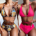 Printed halter bikini null