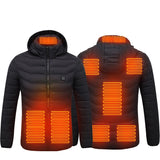 Smart 8-piece Heating Cotton-padded Clothes 3-gear Temperature Control Thermal Coat brandscluster