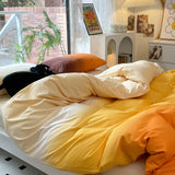 Fashion Gradient Comforter Set – 4-Piece Bedding Set with Bed Sheet & Pillow Covers | Soft & Elegant brandscluster