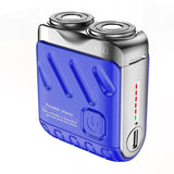 Portable Rotary Dual Ring Electric Shaver Men Travel Mini Shaver Double Floating Magnetic Blade Head Rechargeable Pocket Razors brandscluster