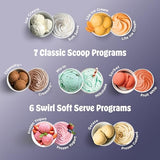 Ninja CREAMi Scoop & Swirl Ice Cream and Soft Serve Maker, Sorbet, Milkshake, Frozen Yogurt, Low Calories Program & More, 13-in-1, Soft Serve Handle & (2) CREAMi 2-in-1 16oz Pints, NC701 brandscluster