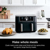 Ninja DZ401 Foodi 10 Quart 6-in-1 DualZone XL 2-Basket Air Fryer with 2 Independent Frying Baskets, Match Cook & Smart Finish to Roast, Broil, Dehydrate for Quick, Easy Family-Sized Meals, Grey brandscluster
