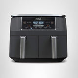Ninja DZ401 Foodi 10 Quart 6-in-1 DualZone XL 2-Basket Air Fryer with 2 Independent Frying Baskets, Match Cook & Smart Finish to Roast, Broil, Dehydrate for Quick, Easy Family-Sized Meals, Grey brandscluster