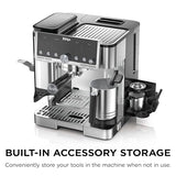 Ninja Luxe Café Pro Series, Espresso Machine, Drip Coffee, Cold Brew, Hot Water, Integrated Tamper, Built-in Grinder, Hands-Free Frother for Cappuccinos, Lattes, Americanos, Dairy or Non-Dairy, ES701 brandscluster