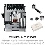 Ninja Luxe Café Pro Series, Espresso Machine, Drip Coffee, Cold Brew, Hot Water, Integrated Tamper, Built-in Grinder, Hands-Free Frother for Cappuccinos, Lattes, Americanos, Dairy or Non-Dairy, ES701 brandscluster