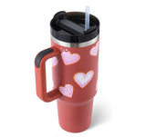 40 Oz Tumbler With Handle Straw Insulated, Stainless Steel Spill brandscluster