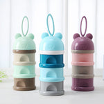3 Layer Frog Style Portable Baby Food Storage Box Essential Cereal Cartoon Milk Powder Boxes Toddle Kids Formula Milk Container brandscluster