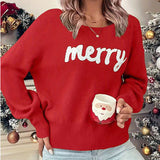 Women Crew Neck Sweater Loose PulloverNew Year Trendy Christmas Sweater brandscluster
