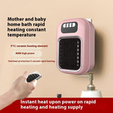 Wall Mounted Portable Small Electric Heater With Remote Control, Adjustable Silent Thermostat Suitable For Winter Home Offices Bathroom brandscluster