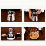 Household Convenient Glass Stainless Steel Coffee Mocha Pot 4.2 ⭐⭐⭐⭐⭐” 390 ratings - brandscluster