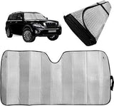 Car Windshield Sunshade-Thicken 5-Layer Bubble Block Heat And Sun UV Rays, Front Windshield Sun Shade- Keeps Your Vehicle Cool New Silver brandscluster