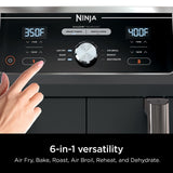 Ninja DZ401 Foodi 10 Quart 6-in-1 DualZone XL 2-Basket Air Fryer with 2 Independent Frying Baskets, Match Cook & Smart Finish to Roast, Broil, Dehydrate for Quick, Easy Family-Sized Meals, Grey brandscluster