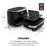 Ninja DZ401 Foodi 10 Quart 6-in-1 DualZone XL 2-Basket Air Fryer with 2 Independent Frying Baskets, Match Cook & Smart Finish to Roast, Broil, Dehydrate for Quick, Easy Family-Sized Meals, Grey brandscluster